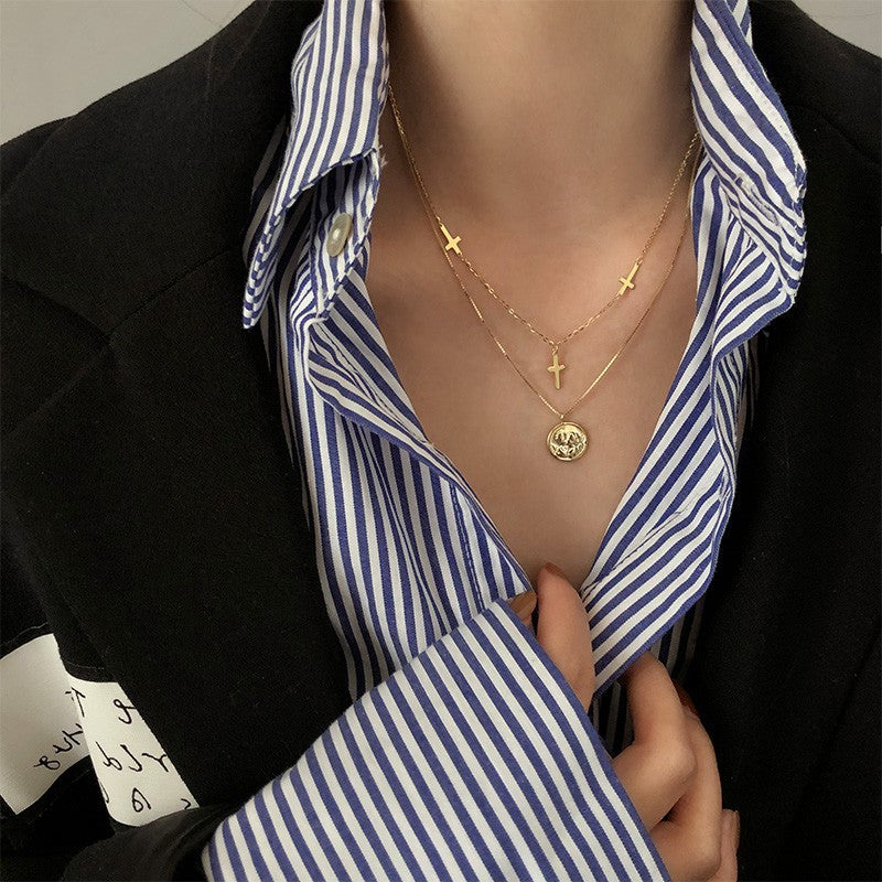 Simple Cross Clavicle Chain All-match Light Luxury Niche