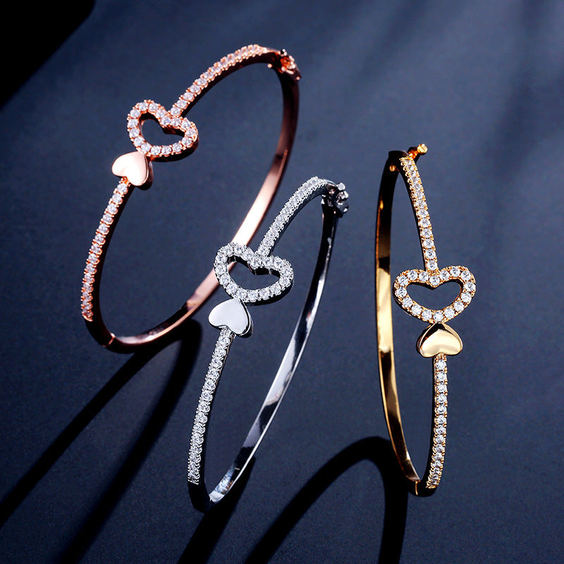 Couple Men And Women Bracelets Heart Shaped