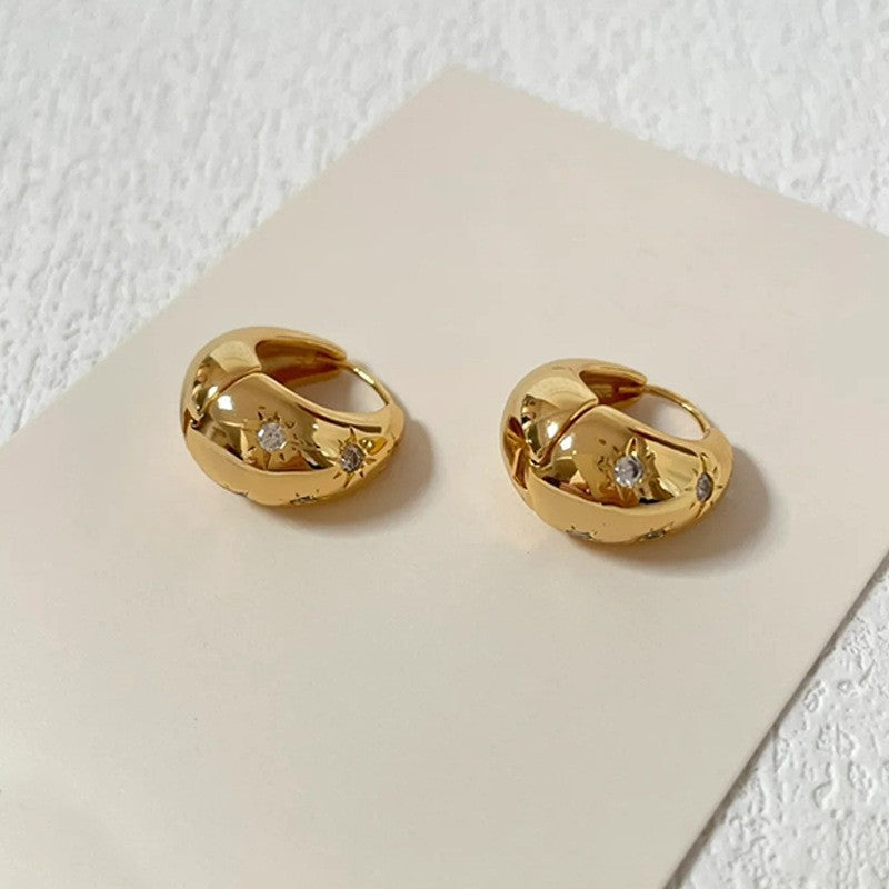 Retro Hong Kong Style Elegant Ear Studs Niche High Sense